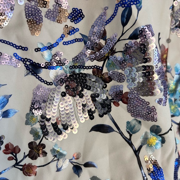 NOOKIE AZALEA Floral MINI DRESS SEQUIN SIZE XS - Picture 6 of 7